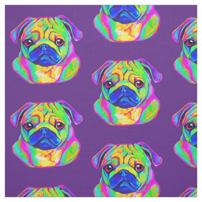 Tecido Pug nas cores (Modelo)
