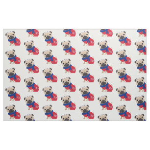 Tecido Pugs do Reino Unido