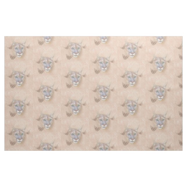 Tecido Puma e borboletas (Fat Quarter)
