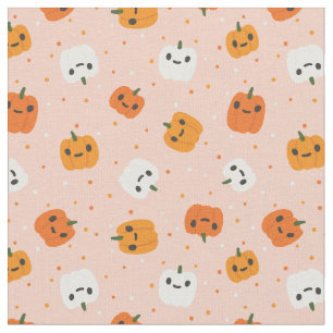 Tecido Pumpkin Cute Kawaii Enfrenta Padrão