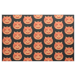 Tecido Pumpkin de Gato Halloween