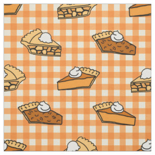 Tecido Pumpkin de Maçã de Queda e Pecan Pie Pattern