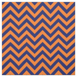 Tecido Pumpkin Orange Marinho Blue LG Chevron Padrão 12I