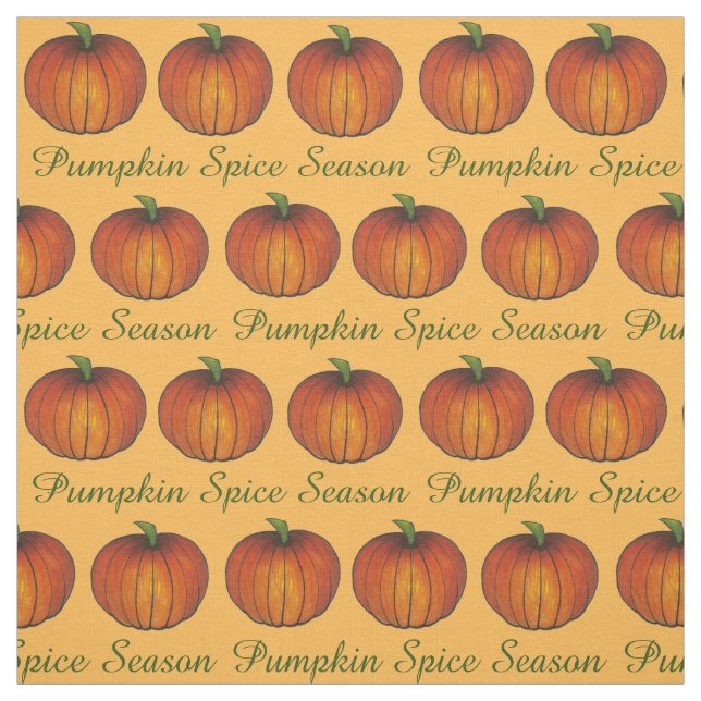 Tecido Pumpkin Spice Season Orange Fall Autumn Holiday (Modelo)