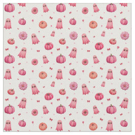 Tecido Pumpkins Rosa do Halloween