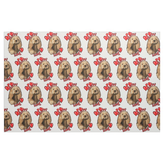 Tecido Puppy Love Cocker Spaniel (Fat Quarter)