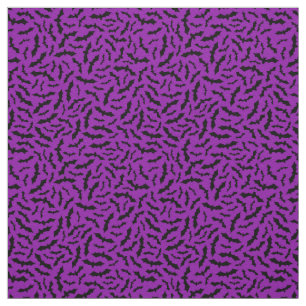 Tecido Purple Bat Happy Halloween Modern