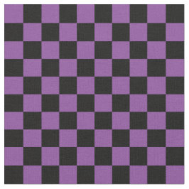 Tecido Purple & Black Checkerboard
