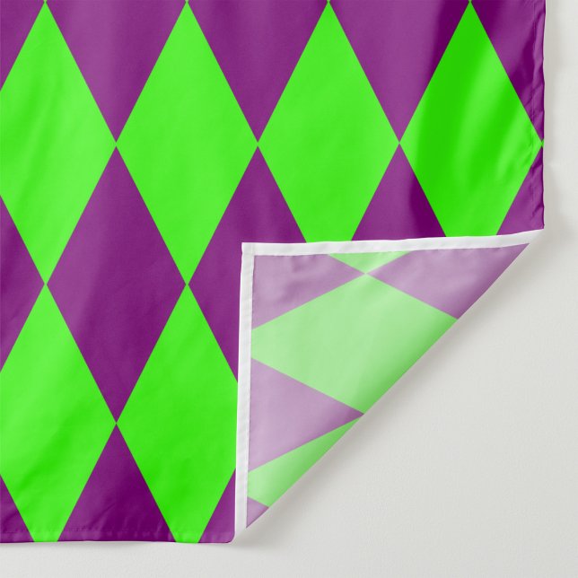 Tecido Purple Green Harlequin Checkered Design  (Criador carregado)