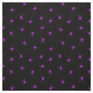 Tecido Purple Spider Happy Halloween Modern