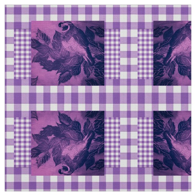 Tecido Púrpura Chck Quail (Modelo)