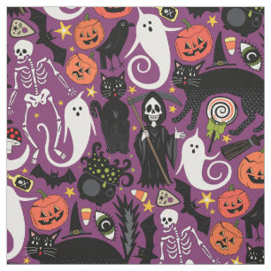 Tecido púrpura de halloween