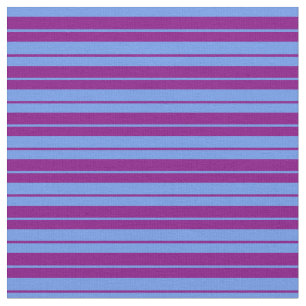 Tecido Púrpura e Cornflower Blue Stripes