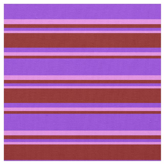 Tecido Púrpura, Marrom e Violet Striped/Links (Detalhe)