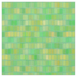 Tecido quadrado abstrato amarelo e verde