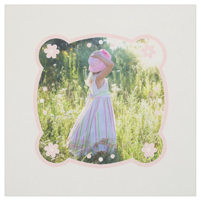 Tecido Quadrado de Colcha de Algodão Personalizado com Fl (Modelo)