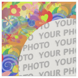 Tecido Quadrado Poder da Flor de Quadro I + suas fotos e 