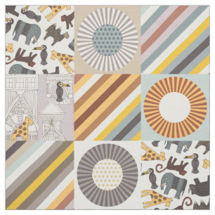 Tecido quadrados urbanos da edredão do tapeador da selva