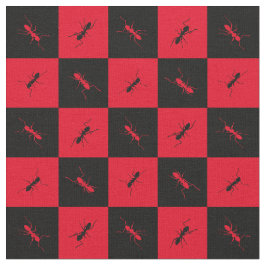 Tecido Quadros vermelhos e pretos