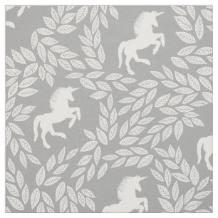 Tecido Qualquer cor aparece como Cinza Unicorn Floral
