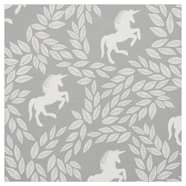 Tecido Qualquer cor aparece como Cinza Unicorn Floral (Modelo)