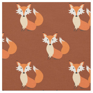 Tecido Quarto de Cartoon Bonito Fox Baby Nursery Room