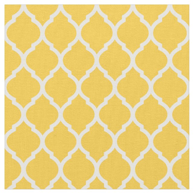 Tecido Quatrefoil Amarelo-marroquino (Detalhe)