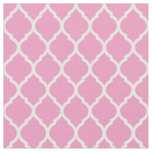 Tecido Quatrefoil de Marrocos rosa