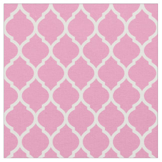 Tecido Quatrefoil de Marrocos rosa