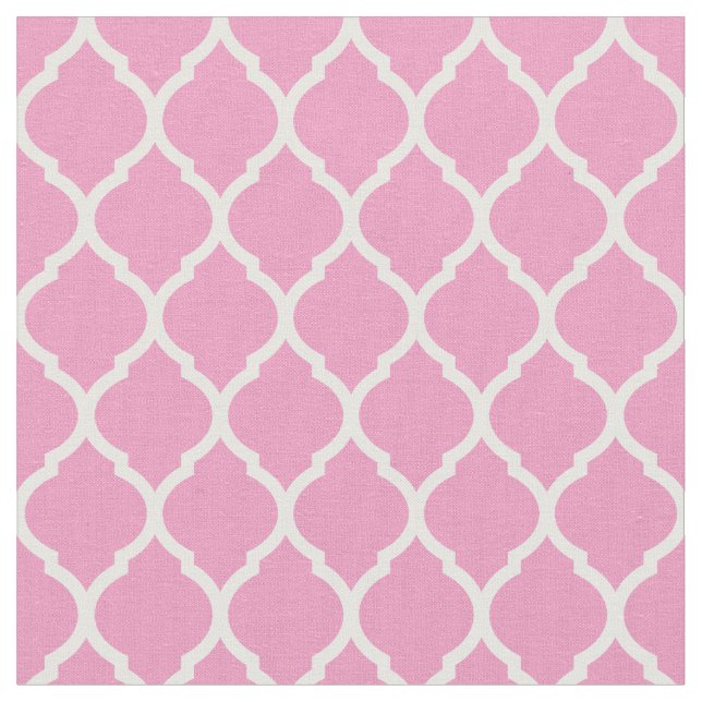 Tecido Quatrefoil de Marrocos rosa (Detalhe)