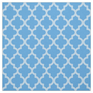 Tecido Quatrefoil de Moods do Sky Blue