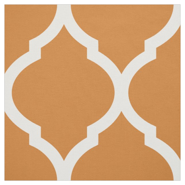 Tecido Quatrefoil Laranja Queimado em Grande Escala (Modelo)