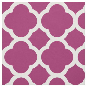Tecido Quatrefoil Moderno Roxo Grande Escala