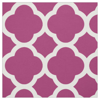 Tecido Quatrefoil Moderno Roxo Grande Escala