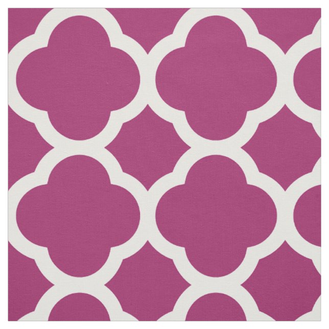 Tecido Quatrefoil Moderno Roxo Grande Escala (Modelo)