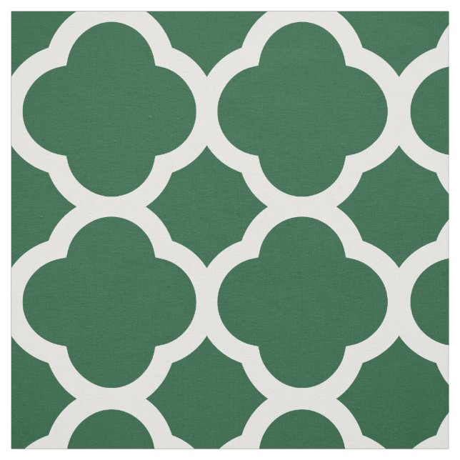 Tecido Quatrefoil Moderno Verde Hunter Grande Escala (Modelo)