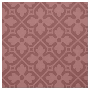 Tecido Quatrefoils de recuperação gótica, Borgonha suave