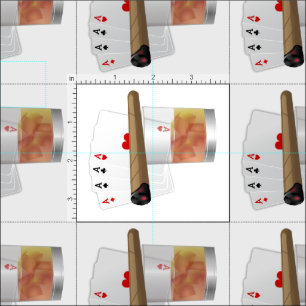 Tecido Quatro Aces, Uma Bebida e Um Cigarro