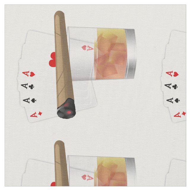 Tecido Quatro Aces, Uma Bebida e Um Cigarro (Detalhe)