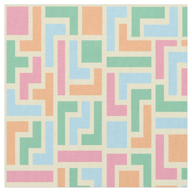 Tecido Quebra-cabeça Blocos (Detalhe)