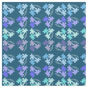 Tecido Quebra-cabeça do Autismo Conscientista Passa Somb