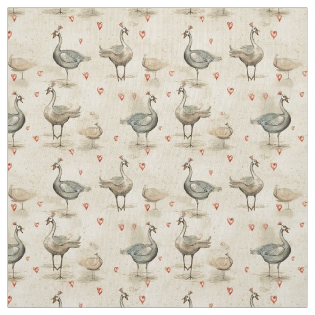 Tecido Quirky Gander: Whimsy Geese (Modelo)