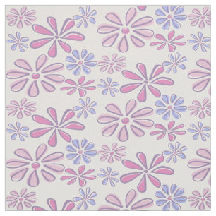 Tecido Rabo de Flor Branco Púrpura Azul Rosa