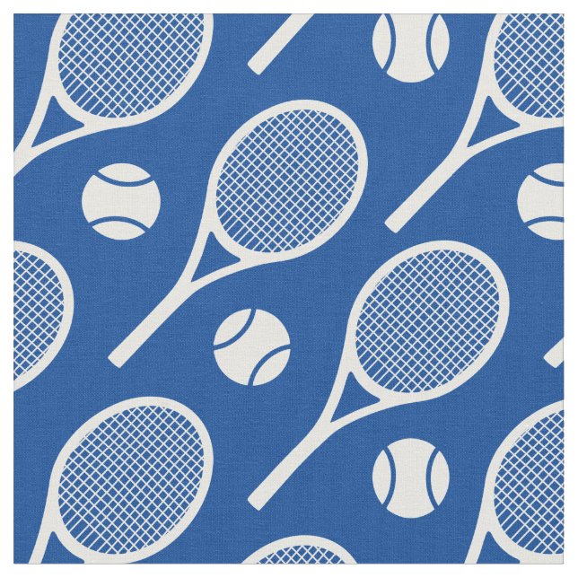 Tecido Rackets brancos de tênis - personalizáveis! (Detalhe)