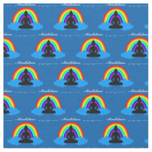 Tecido Rainbow Buddha e Ioga da Mindícia /meditação