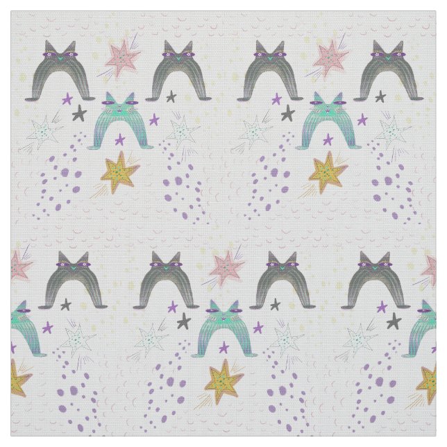 Tecido rainbow cat art (Modelo)