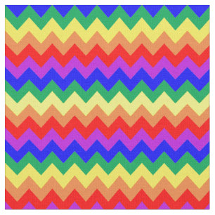 Tecido Rainbow Chevron Stripes Coloridas
