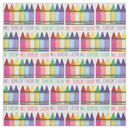 Tecido Rainbow Crayons Artista Professora de Arte