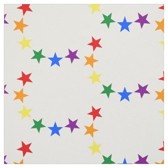 Tecido RAINBOW FLAG STARS II + suas ideias (Modelo)