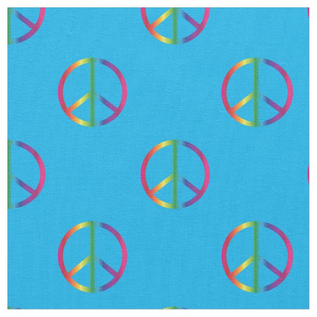 Tecido Rainbow Peace sinaliza azul (Detalhe)